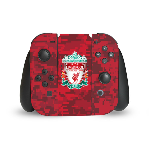 Liverpool Football Club Art Crest Red Camouflage Vinyl Sticker Skin Decal Cover for Nintendo Switch Joy Controller