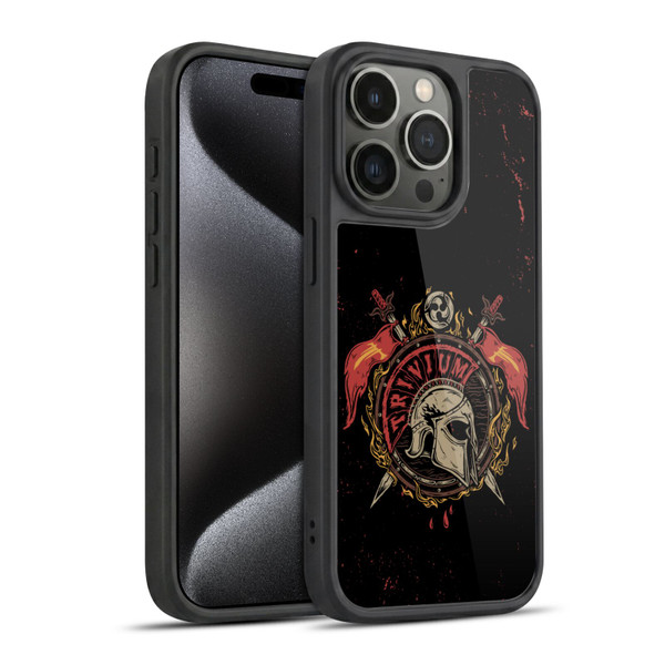 Trivium Graphics Knight Helmet Gel Armour Case For Apple iPhone 15 Pro