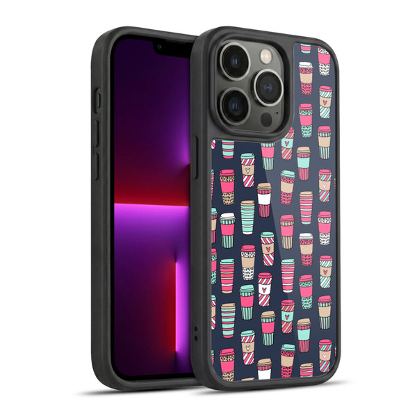 Andrea Lauren Design Food Pattern Coffee Gel Armour Case For Apple iPhone 13 Pro