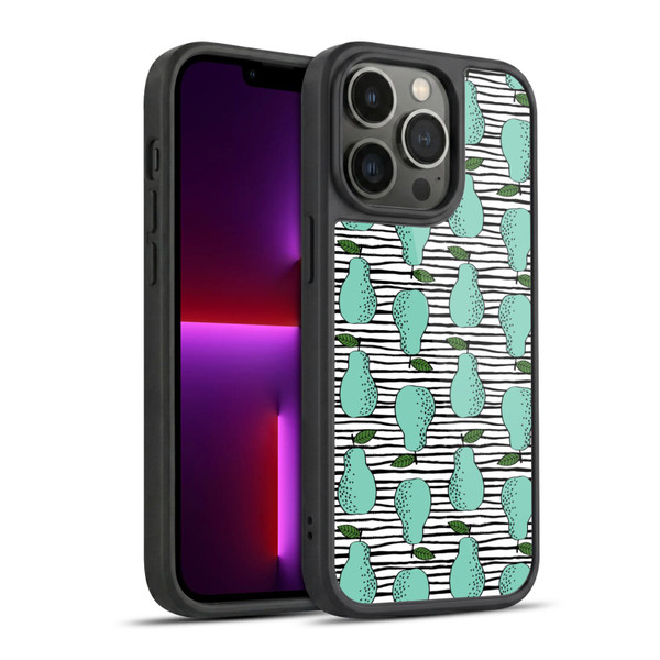 Andrea Lauren Design Food Pattern Pear Gel Armour Case For Apple iPhone 13 Pro