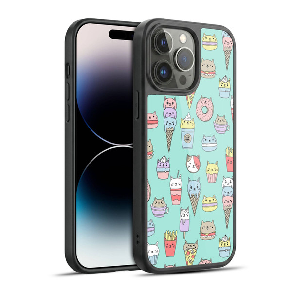 Andrea Lauren Design Food Pattern Catfood Gel Armour Case For Apple iPhone 14 Pro Max