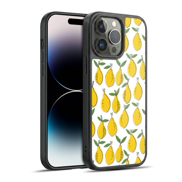Andrea Lauren Design Food Pattern Lemons Gel Armour Case For Apple iPhone 14 Pro Max