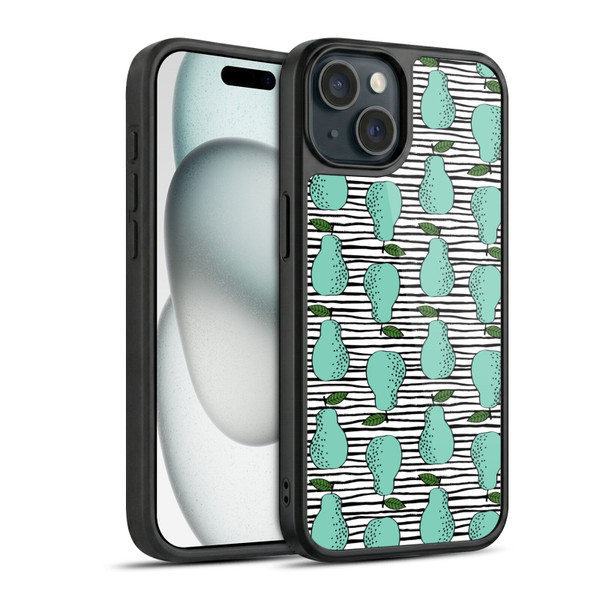 Andrea Lauren Design Food Pattern Pear Gel Armour Case For Apple iPhone 15