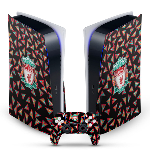 Liverpool Football Club Art Geometric Pattern Vinyl Sticker Skin Decal Cover for Sony PS5 Disc Edition Bundle