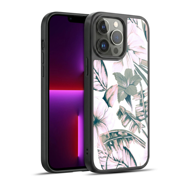 Anis Illustration Floral Pattern Pink Tropicals Gel Armour Case For Apple iPhone 13 Pro Max