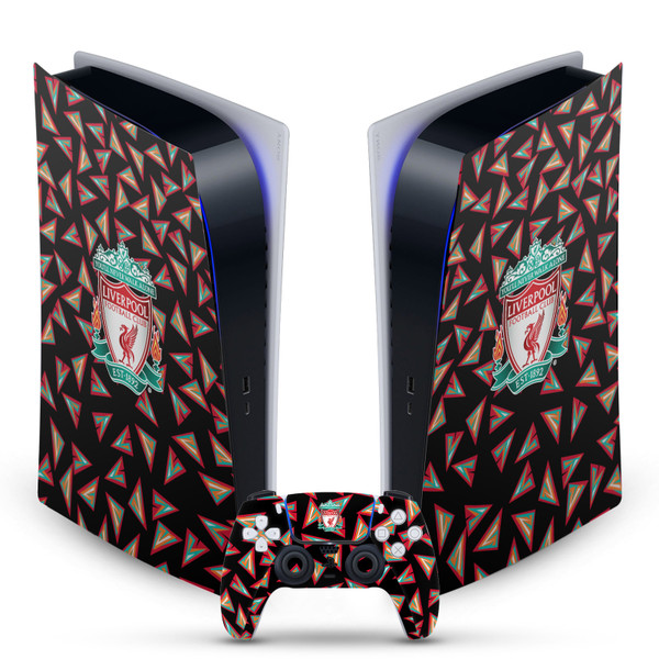 Liverpool Football Club Art Geometric Pattern Vinyl Sticker Skin Decal Cover for Sony PS5 Digital Edition Bundle