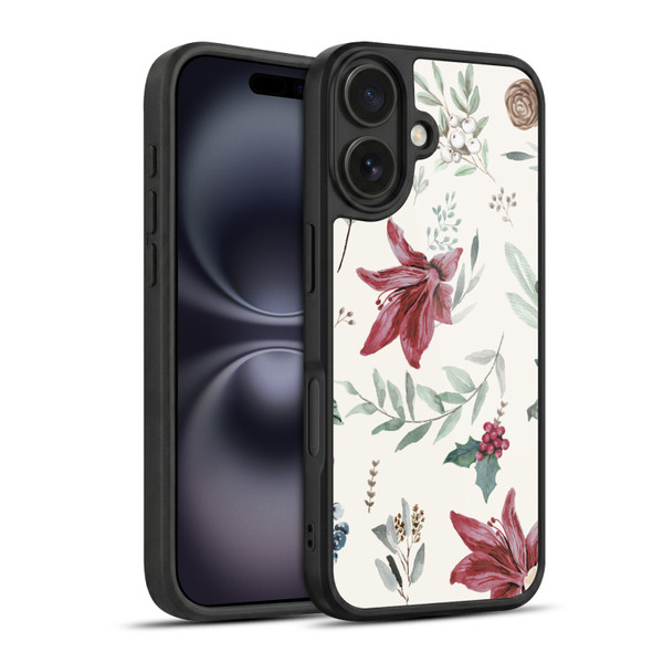Anis Illustration Floral Pattern Christmas Eucalyptus Gel Armour Case For Apple iPhone 16