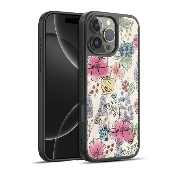 Anis Illustration Floral Pattern Wild Garden Gel Armour Case For Apple iPhone 16 Pro Max
