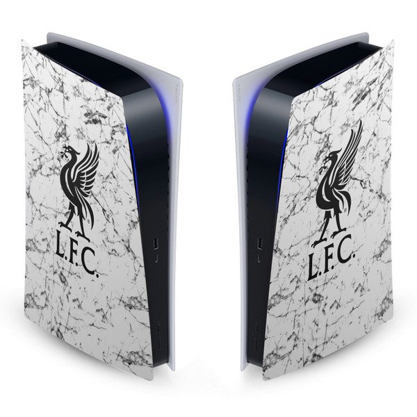 Liverpool Football Club Art Black Liver Bird Marble Vinyl Sticker Skin Decal Cover for Sony PS5 Digital Edition Console