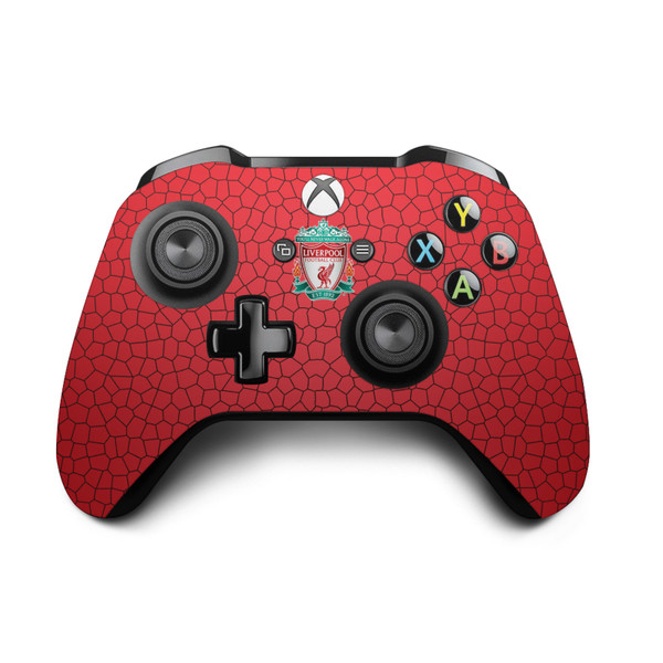 Liverpool Football Club Art Crest Red Mosaic Vinyl Sticker Skin Decal Cover for Microsoft Xbox One S / X Controller