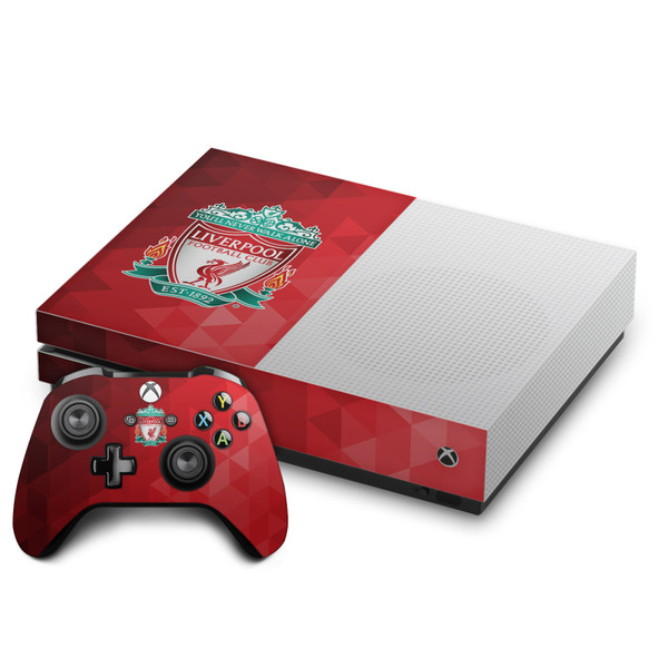 Liverpool Football Club Art Crest Red Geometric Vinyl Sticker Skin Decal Cover for Microsoft One S Console & Controller