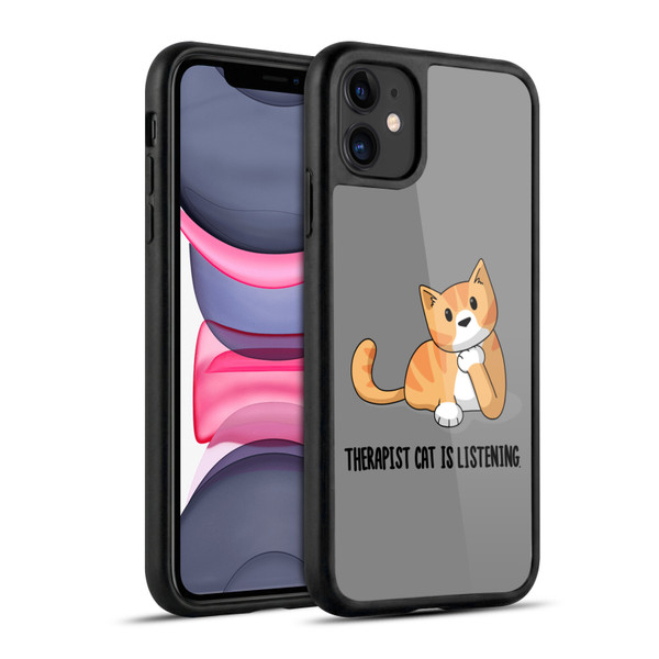 Beth Wilson Doodle Cats 2 Therapist Gel Armour Case For Apple iPhone 11
