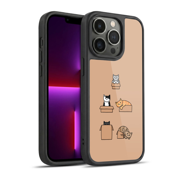 Beth Wilson Doodle Cats 2 Boxes Gel Armour Case For Apple iPhone 13 Pro