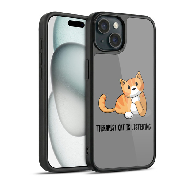 Beth Wilson Doodle Cats 2 Therapist Gel Armour Case For Apple iPhone 15