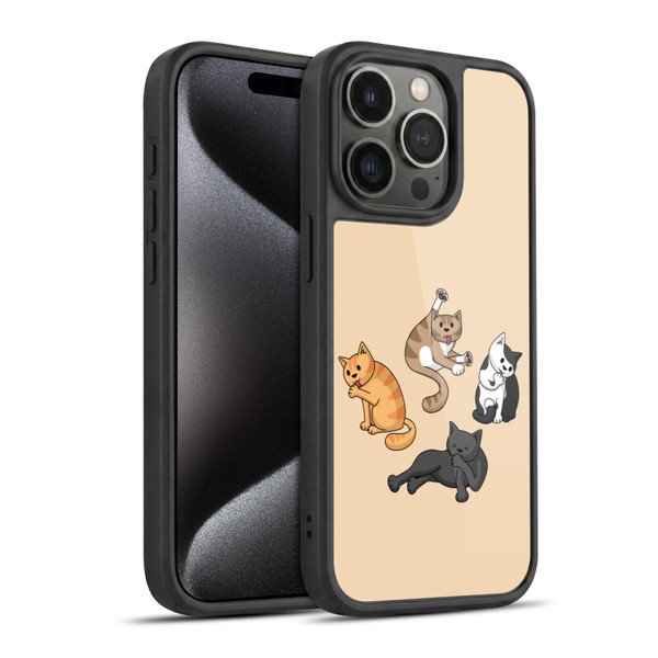 Beth Wilson Doodle Cats 2 Washing Time Gel Armour Case For Apple iPhone 15 Pro