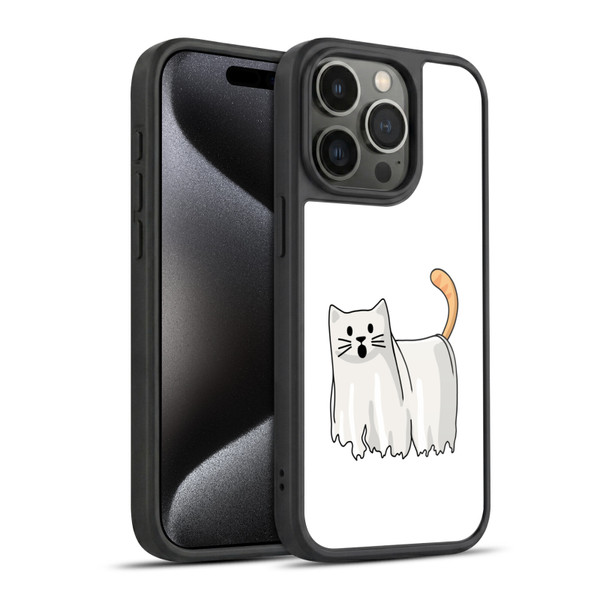 Beth Wilson Doodle Cats 2 Halloween Ghost Gel Armour Case For Apple iPhone 15 Pro
