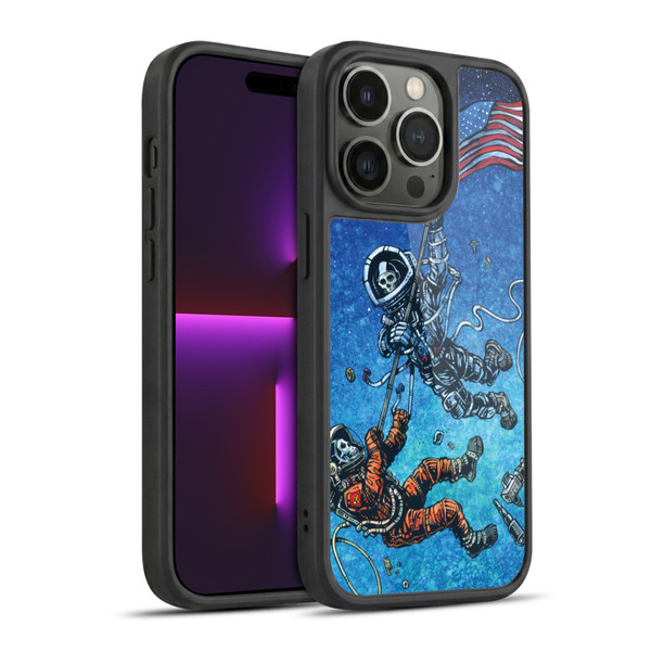 David Lozeau Skeleton Grunge Astronaut Battle Gel Armour Case For Apple iPhone 14 Pro