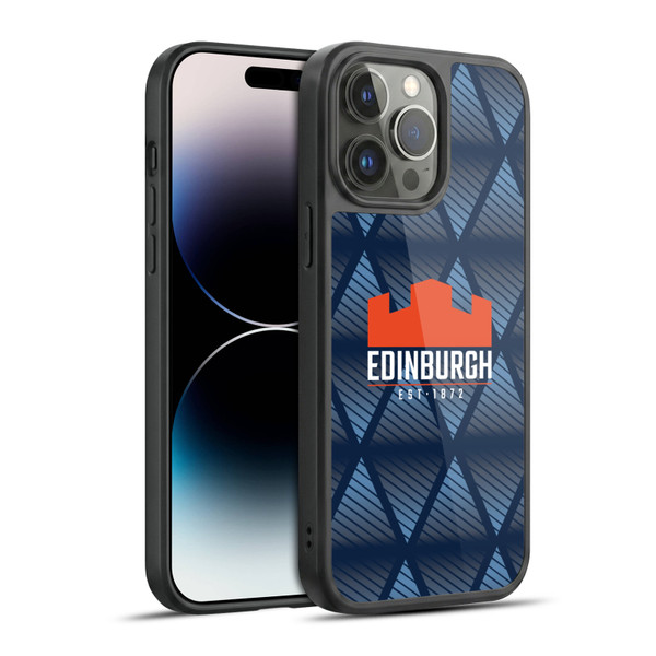 Edinburgh Rugby Graphics Pattern Gel Armour Case For Apple iPhone 14 Pro Max