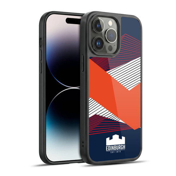 Edinburgh Rugby Graphics Shapes Gel Armour Case For Apple iPhone 14 Pro Max