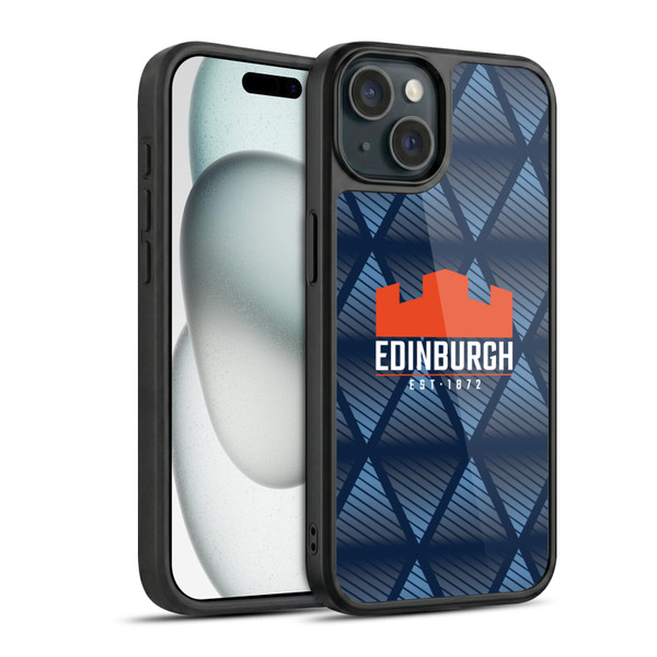 Edinburgh Rugby Graphics Pattern Gel Armour Case For Apple iPhone 15