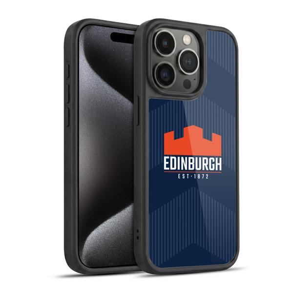 Edinburgh Rugby Graphics Lines Gel Armour Case For Apple iPhone 15 Pro