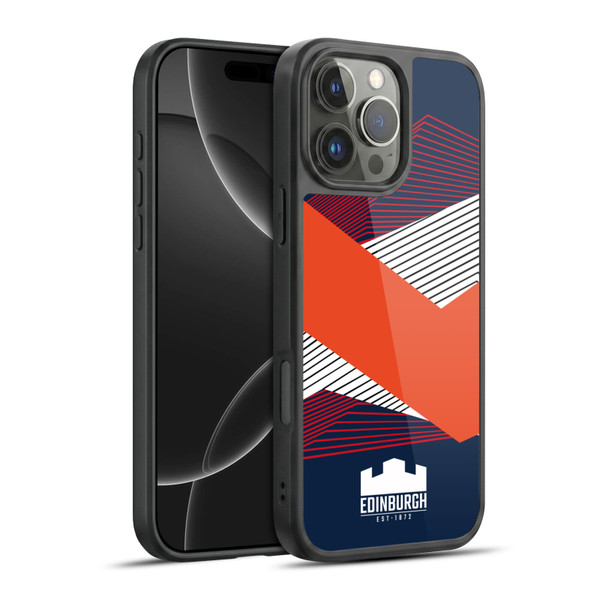 Edinburgh Rugby Graphics Shapes Gel Armour Case For Apple iPhone 16 Pro Max