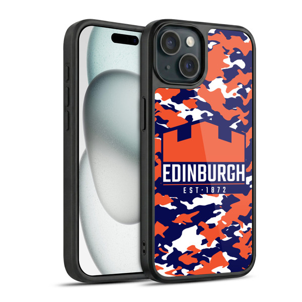 Edinburgh Rugby Logo 2 Camouflage Gel Armour Case For Apple iPhone 15