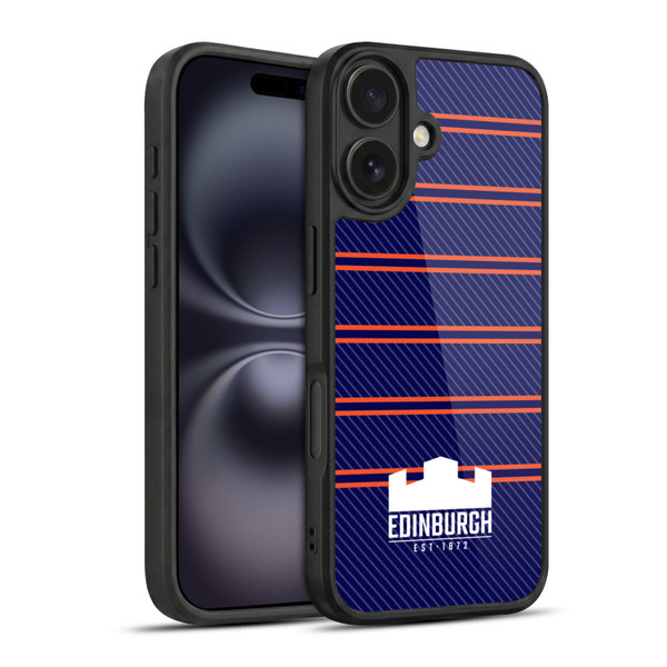 Edinburgh Rugby Logo 2 Stripes Gel Armour Case For Apple iPhone 16