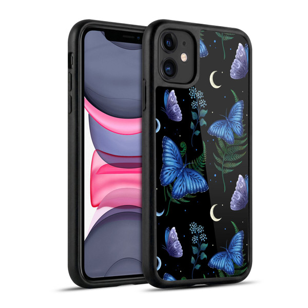 Episodic Drawing Pattern Blue Morpho Butterfly Gel Armour Case For Apple iPhone 11