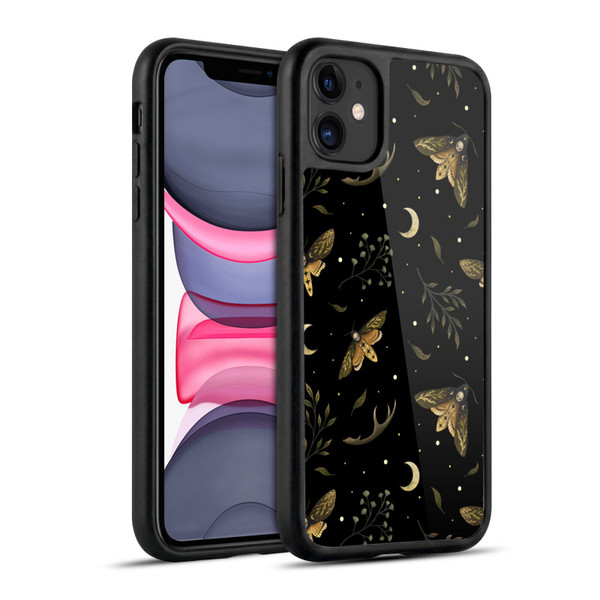 Episodic Drawing Pattern Death Head Moth Gel Armour Case For Apple iPhone 11