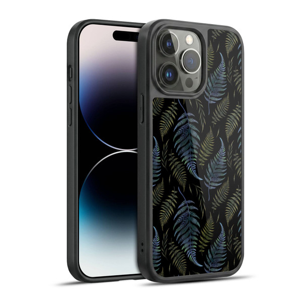 Episodic Drawing Pattern Leaves Gel Armour Case For Apple iPhone 14 Pro Max