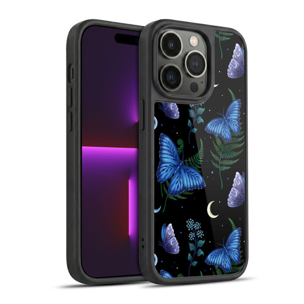 Episodic Drawing Pattern Blue Morpho Butterfly Gel Armour Case For Apple iPhone 14 Pro