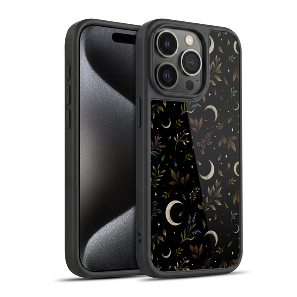 Episodic Drawing Pattern Crescent Moon Gel Armour Case For Apple iPhone 15 Pro