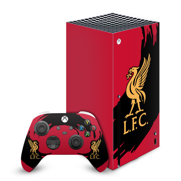 Liverpool Football Club Art Sweep Stroke Vinyl Sticker Skin Decal Cover for Microsoft Series X Console & Controller