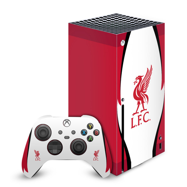Liverpool Football Club Art Side Details Vinyl Sticker Skin Decal Cover for Microsoft Series X Console & Controller