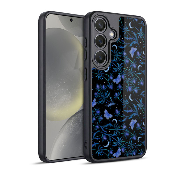 Episodic Drawing Pattern Blue Thistle Gel Armour Case For Samsung Galaxy S24 5G