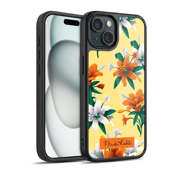 Frida Kahlo Flowers Orange Lilies Gel Armour Case For Apple iPhone 15