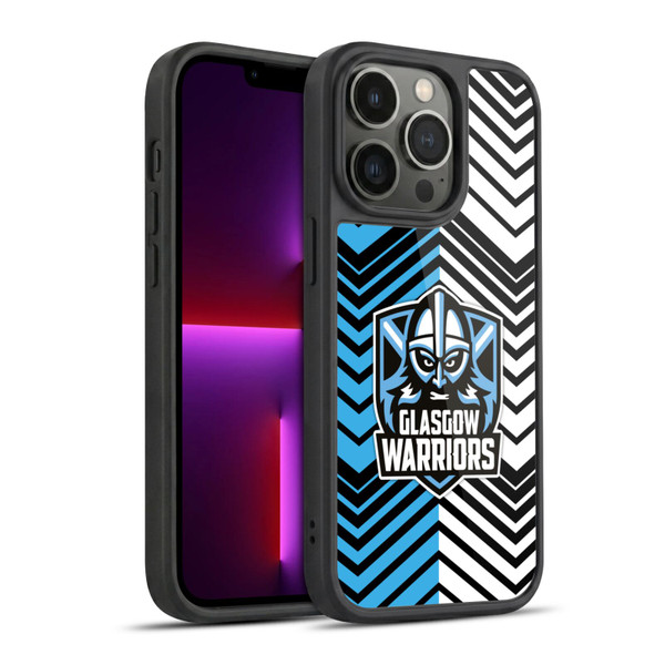Glasgow Warriors Graphics White And Blue Gel Armour Case For Apple iPhone 13 Pro