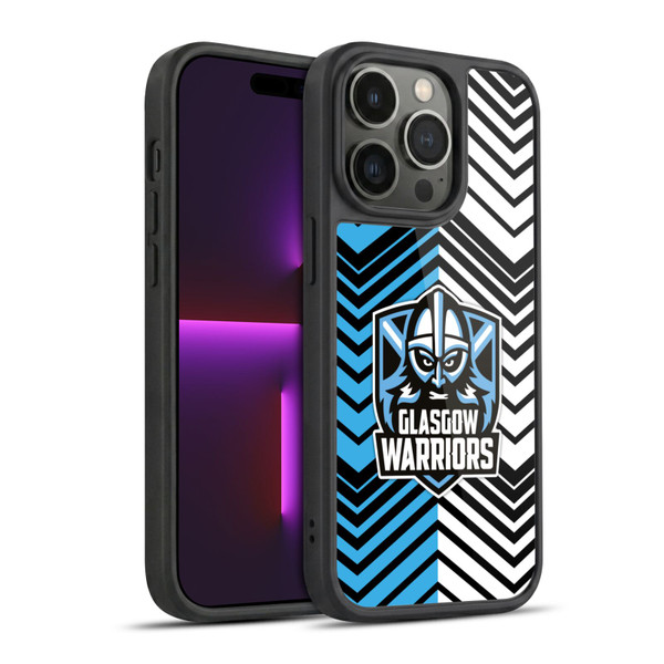 Glasgow Warriors Graphics White And Blue Gel Armour Case For Apple iPhone 14 Pro