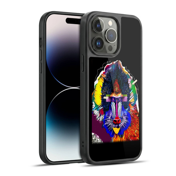 Michel Keck Animal Collage Baboon Gel Armour Case For Apple iPhone 14 Pro Max