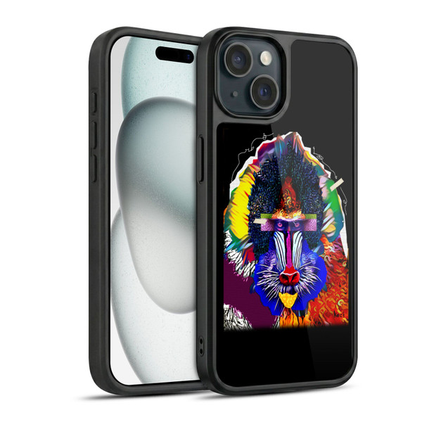 Michel Keck Animal Collage Baboon Gel Armour Case For Apple iPhone 15