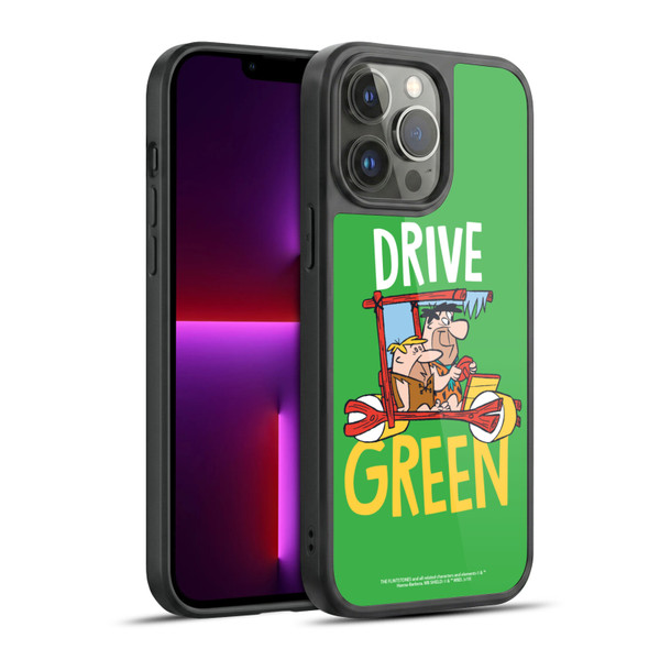 The Flintstones Graphics Drive Green Gel Armour Case For Apple iPhone 13 Pro Max