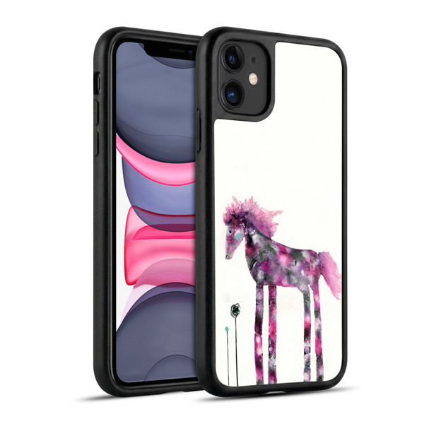 Wyanne Animals 2 Pink Painted Pony Gel Armour Case For Apple iPhone 11