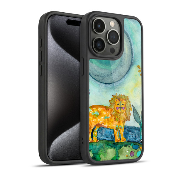 Wyanne Animals 2 Painted Lion Gel Armour Case For Apple iPhone 15 Pro