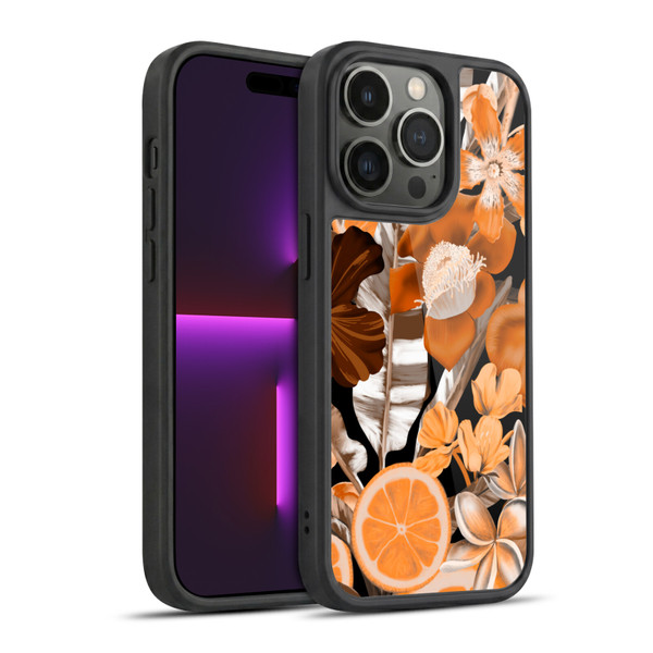 Anis Illustration Graphics Flower & Fruit Orange Gel Armour Case For Apple iPhone 14 Pro