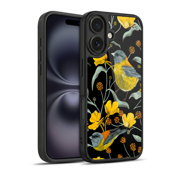Anis Illustration Graphics Yellow Birds Gel Armour Case For Apple iPhone 16