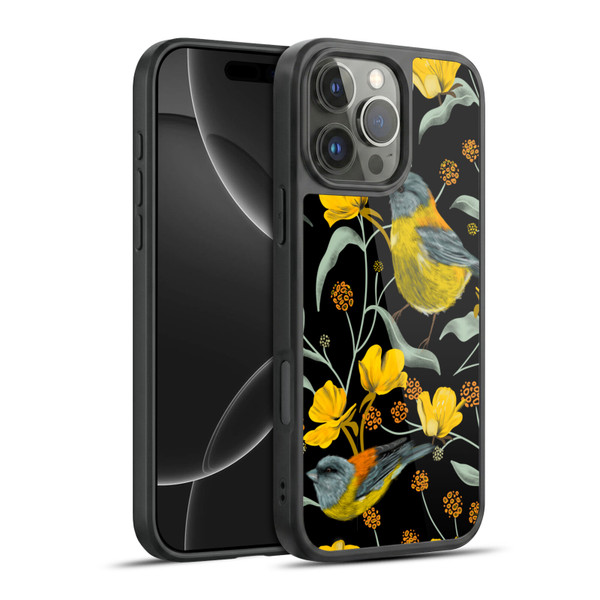 Anis Illustration Graphics Yellow Birds Gel Armour Case For Apple iPhone 16 Pro Max