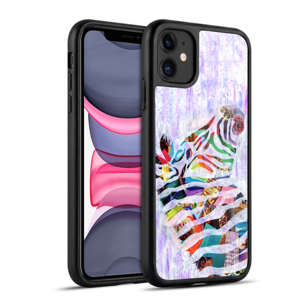 Artpoptart Animals Purple Zebra Gel Armour Case For Apple iPhone 11