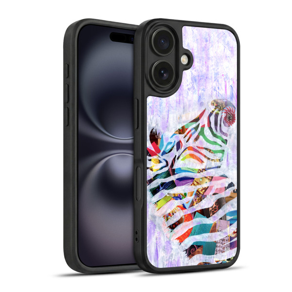 Artpoptart Animals Purple Zebra Gel Armour Case For Apple iPhone 16