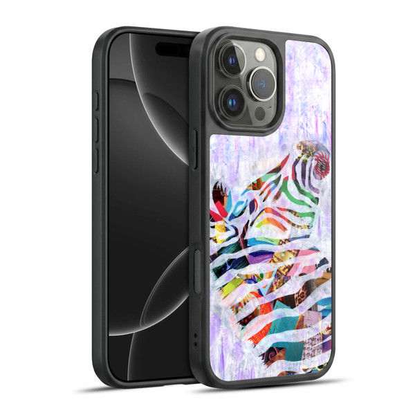 Artpoptart Animals Purple Zebra Gel Armour Case For Apple iPhone 16 Pro Max